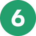 6 Six Circle Green