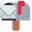open mailbox with raised flag